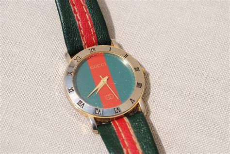 gucci watch with red black strap vintage|Gucci watch straps for women.